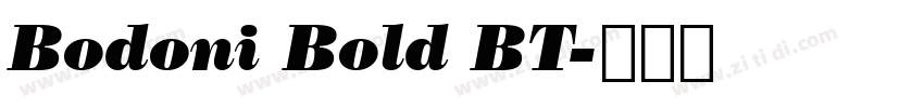 Bodoni Bold BT字体转换